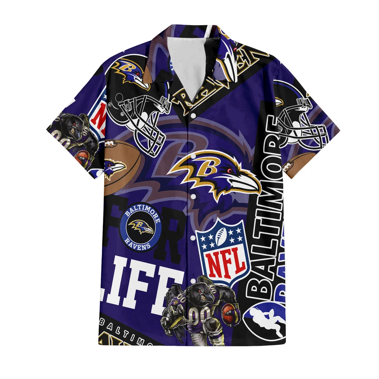 Baltimore Football For Life Hawaiian, Gift For Fans, Gift For Friends