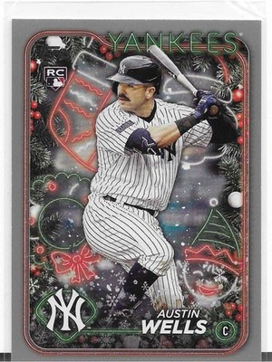2024 Topps Holiday Austin Wells #H2 Silver Glitter RC Yankees