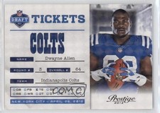 2012 Playoff Prestige NFL Draft Tickets Holokote 33/100 Dwayne Allen #18 0q3