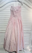 Gunne Sax Pink Vintage Strapless Dress Size 5 prom Mid-length formal