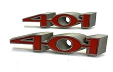 Vintage Original Amc 401 1971-1974 Javelin Fender Emblems W Connectors