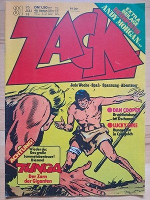 ZACK Nr.31 vom 25.7.1974 Dan Cooper, Lucky Luke, Tunga - Z1-2
