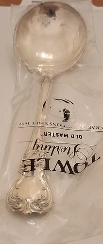 Towle Old Master Sterling Silver 925  Bouillon Cream Soup Spoon Never Used