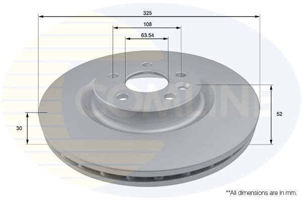 Brake Disc Front Fits Jaguar E-Pace Land Rover Discovery Sport COMLINE ADC1287V