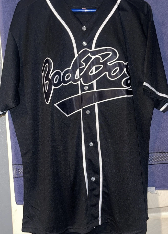 Bad Boy BIGGIE 10 Jersey Adult XXL Baseball Shirt Hip Hop Black White - Image 3 of 3