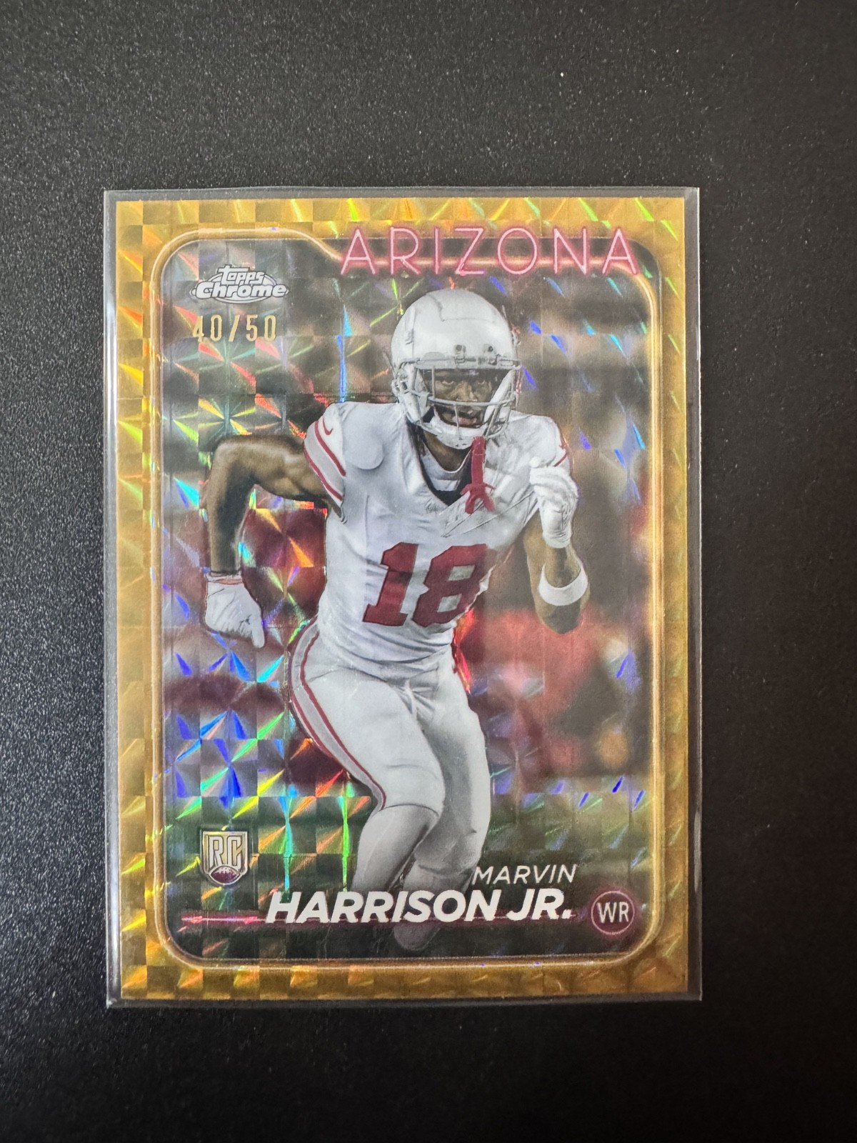 2024 Topps Chrome Cosmic #101 Marvin Harrison Jr. Gold Interstellar /50