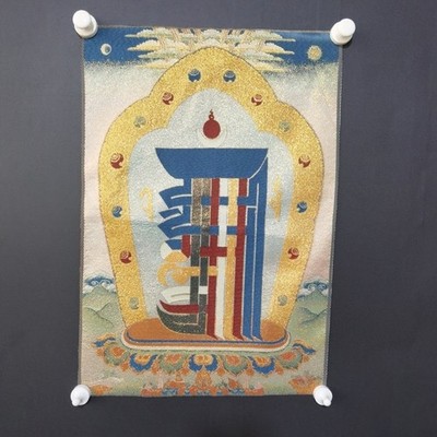 Tibetan Thangka Embroidery Brocade Ten Freedoms Wall Hanging 40x60cm