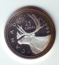 Canada 25 Cents Silver 1996