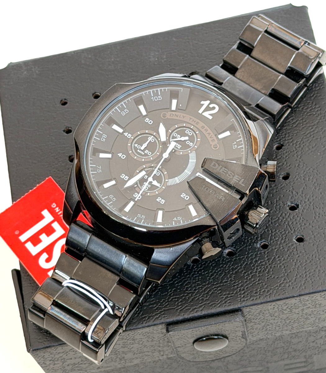 Diesel DZ4283 Mega Chief Mens Black Stainless Steel Chronograph