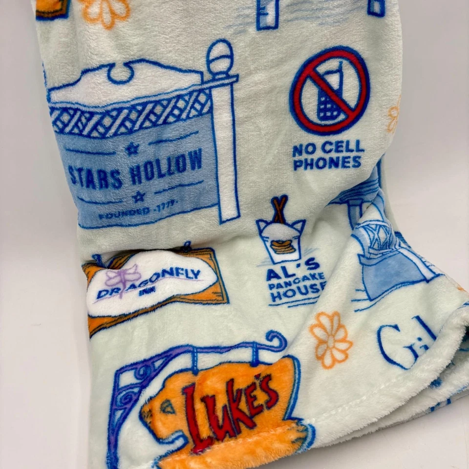 Gilmore Girls Plush Throw Blanket Dragonfly Inn Stars Hollow Luke's - Image 2 of 4