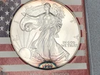 1999 American Silver Eagle Toned "Made In America Holder" Brilliant Uncirculated