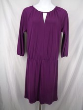 Talbots Purple Keyhole Blouson Dress Size Medium