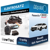 Towtec E-Satz 13Polig Fahrzeugspezifisch Passend für Audi Q3 Sportback NEU