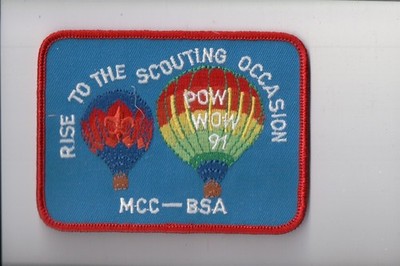 1991 MCC Rise To The Scouting Occasion Pow Wow patch