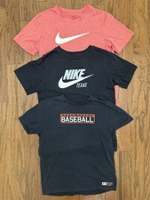 Lot Of Nike dri-fit Under Armour Baseball Youth Large T-Shirts Red Orange Black