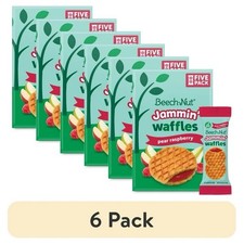 6 Packs Beech Nut Jammin Waffles With Fruit Pear Raspberry for Toddlers Snack