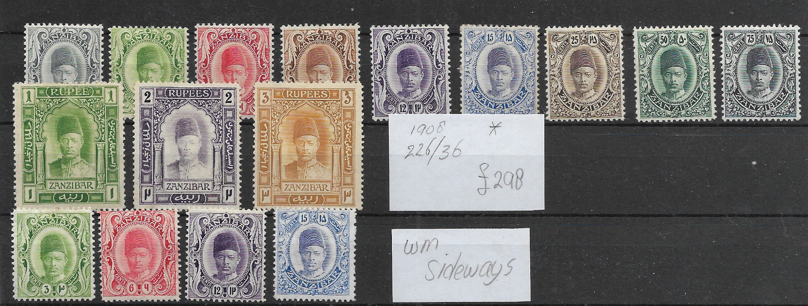 ZANZIBAR @ GOOD CLASSIC 1908 - £298 MH SG 226/36 Nice Priced @GB.2619 ...