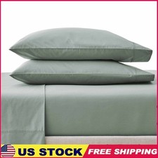 Ultra Soft 300 Thread Count Cotton Percale Twin Sheet Set Lightweight Breathable