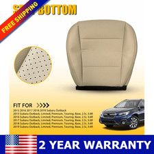 For 2015 16-2019 Subaru Outback Driver Perforated Leather Bottom Seat Cover Tan