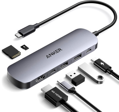 Anker 7-in-1 USB-C Hub mit 4K@60Hz HDMI 85W -  USB-A/C-3.0-Ports - NEU/OVP