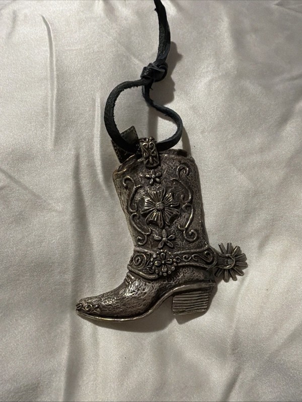 Vintage 2004 Silver King Sterling Silver Cowboy Boot Ornament-Moving Spur- 2/50