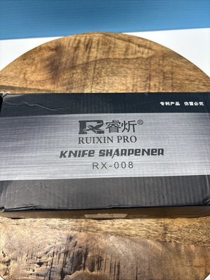 RUIXIN PRO RX-008 Professional Knife Sharpener 4 Whetstones, 360° Rotation -NEW