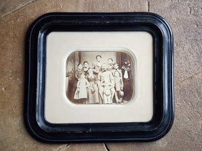 Foto 19. Jh. 19. Familie 10 Personen Rahmenabzug NIII Foto