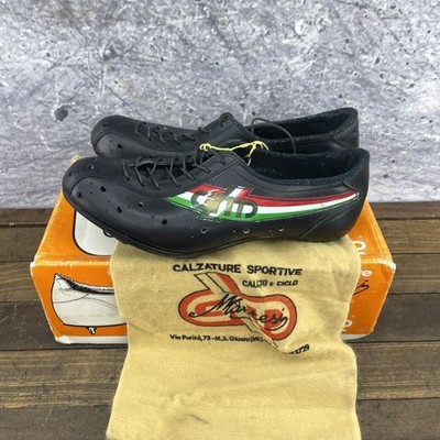 Chaussures Cyclistes Vintage Cuir – Taille 42 – Années 1960 – France