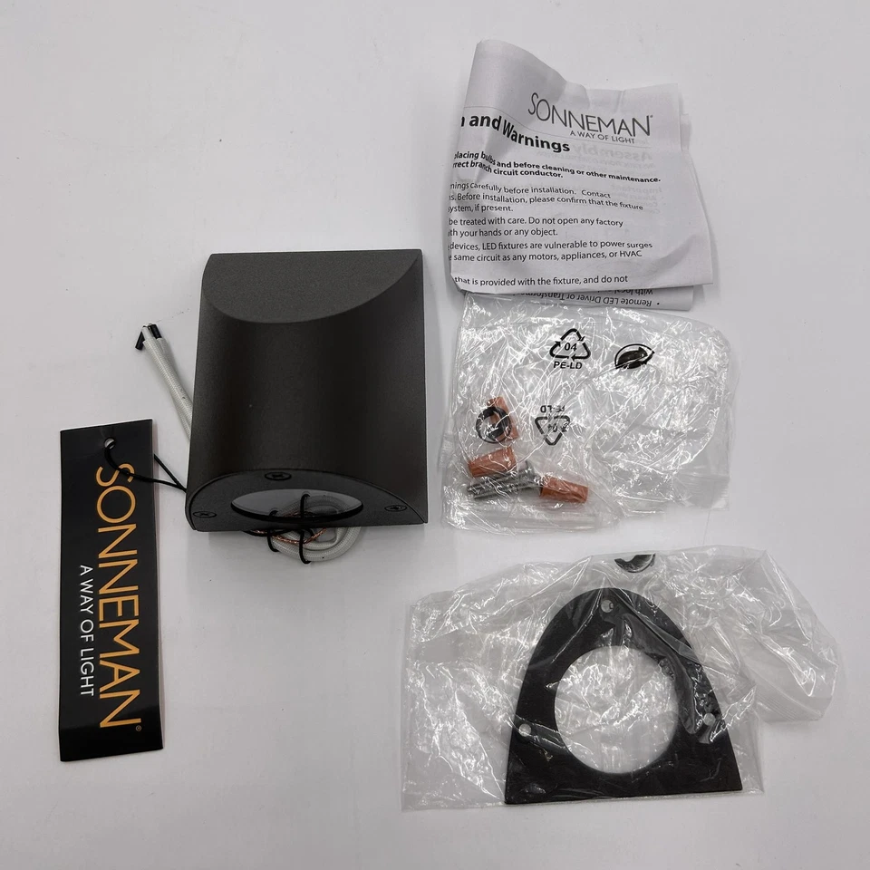 Aplique de pared LED moderno con cizalla de iluminación Sonneman 7222,72-WL, bronce texturizado Foto 2 de 4