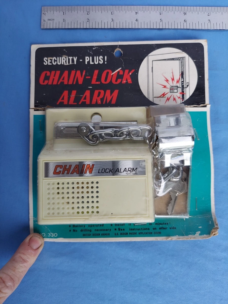 Vintage New Old Stock Chain Lock Alarm