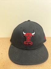 NBA Chicago Bulls New Era 9Fifty Youth Snapback Hat Black  Red Windy City Logo