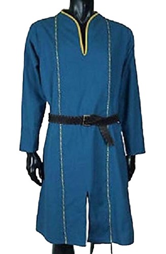 NWT Eskandar Sz 0 Runs O/S Flowing Blue Denim Stripe Cotton Poplin