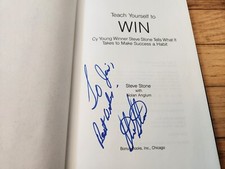 Steve Stone SIGNED Teach Yourself to Win Baltimore Orioles First Edition COA