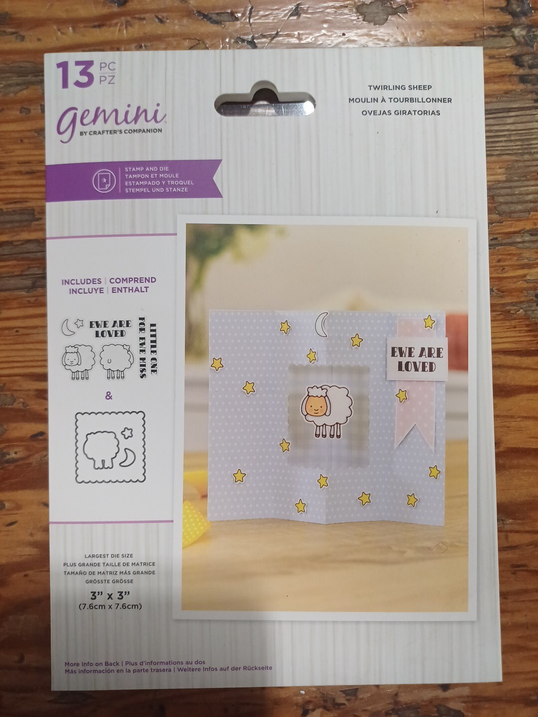 Crafter's Companion Gemini TWIRLING SHEEP STAMP & DIE NEW 739682 C65