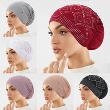 Women Hijab Muslim Head Wrap Turban Chemo Cancer Headwear Bonnet Cap Beanies Hat