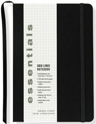 Essentials Large Black Grid-Li (Hardback or Cased Book)
