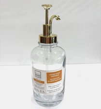 Well Equipped Kitchen Coffee Syrup Flavor Pump Dispenser Gold Top Clear Glass