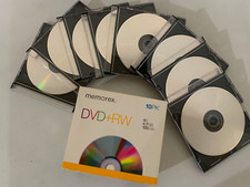 Memorex 10-Pack DVD+RW Recordable Discs 4X 4.7GB 120Min Open Box