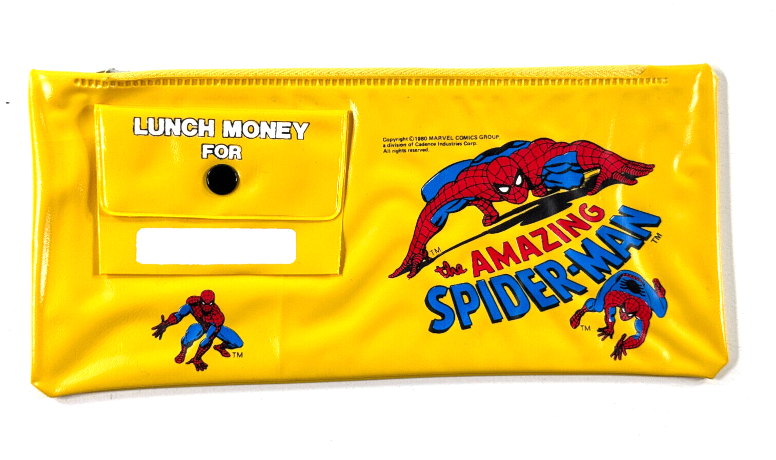 1980 Nasta Amazing Spider-Man vintage vinyl lunch box pencil case toy  