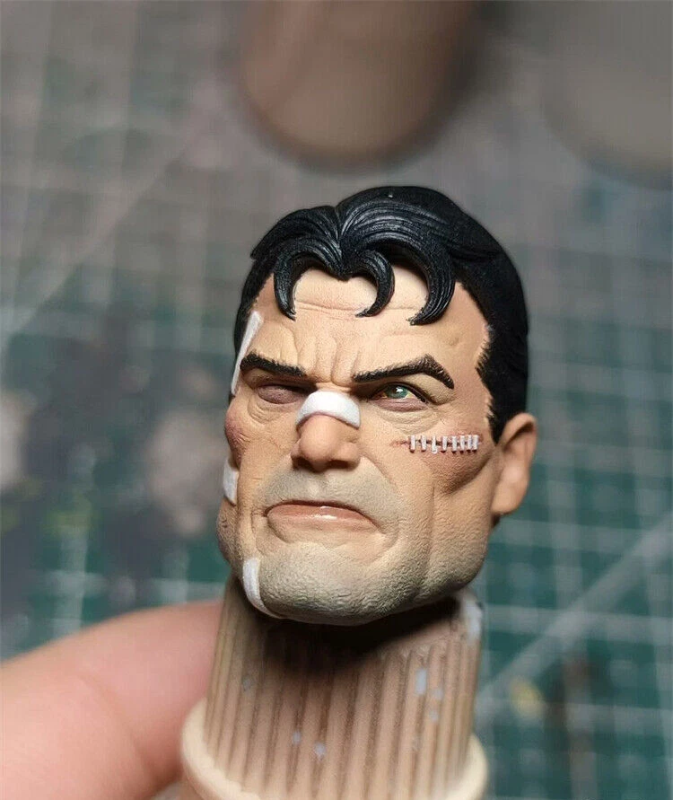 Castigador de cabeza esculpido 1:6 Frank Castle para juguetes corporales figura masculina de 12" Foto 4 de 4