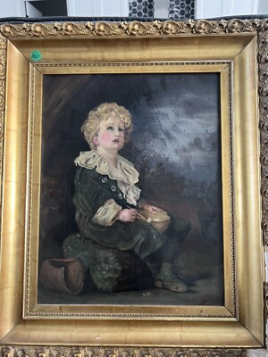 Antique Oil Painting on canvas , Bubbles Sir John Everett Millais reproduction