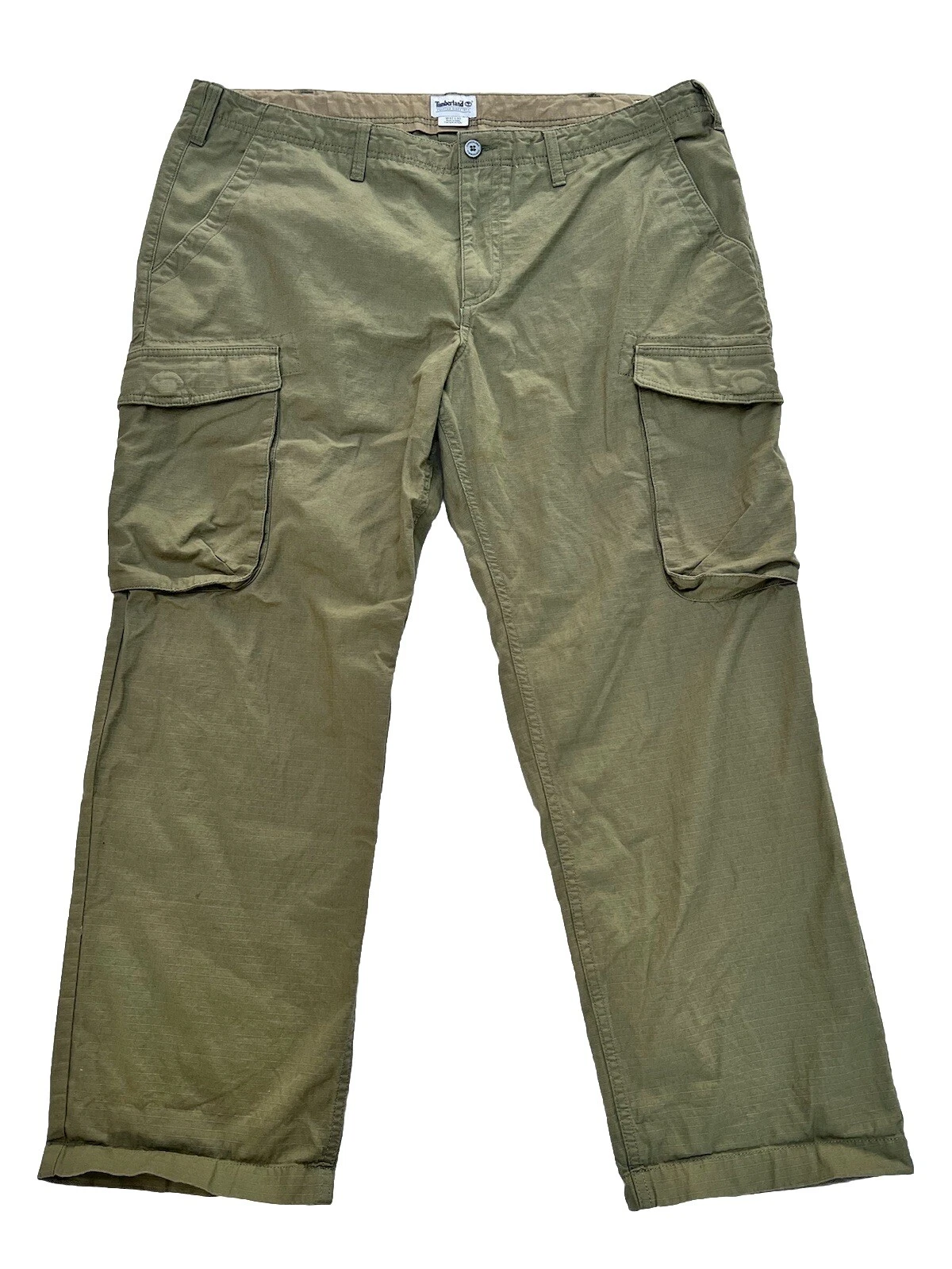 Timberland Pantalone Cargo Uomo Cachi Marrone Cotone Twill Tasche Dritto 42x30