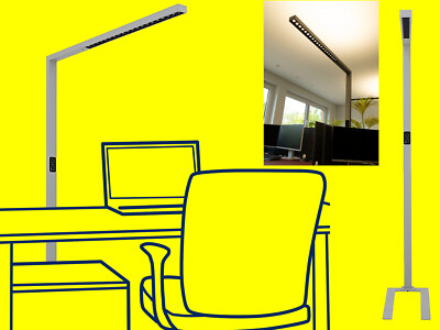 LED Stehleuchte DESIGN-Lampe Schreibtisch Büro Office Touch-Display +PIR-Sensor