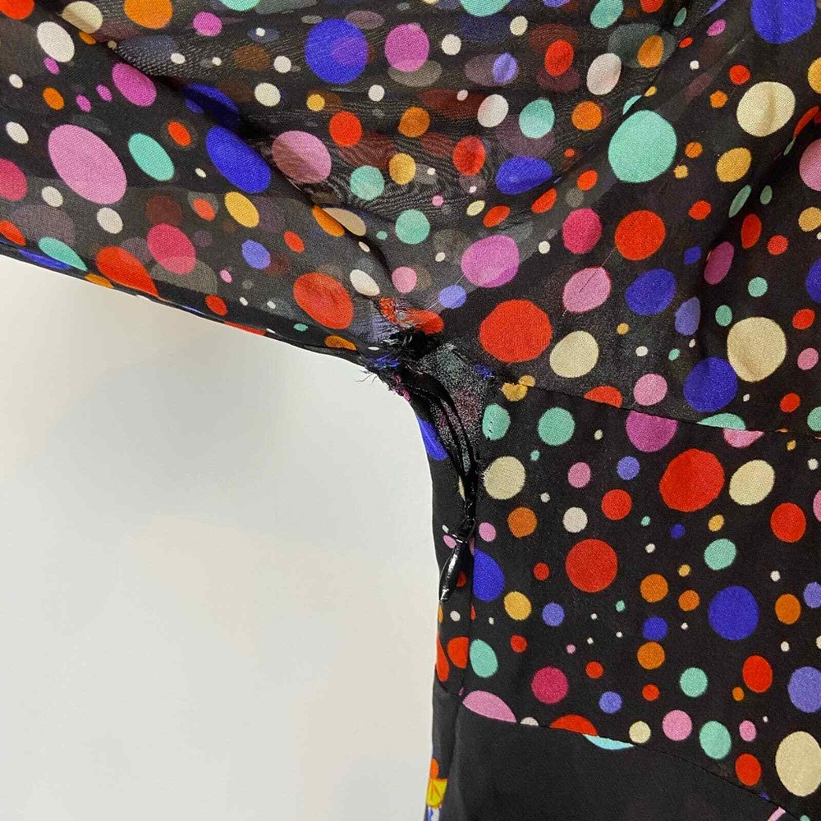 Rixo gio confetti puff sleeve party drinks midi dress Gem