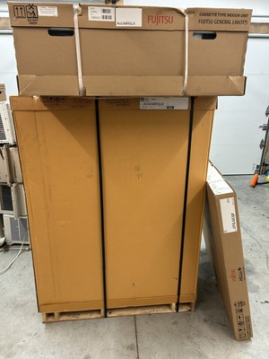 New Fujitsu 4-ton 48,000 BTU Cassette Mini Split Heat Pump AUU48RGLX AOU48RGLX