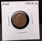 1919-S LINCOLN WHEAT CENT - FINE - SG10