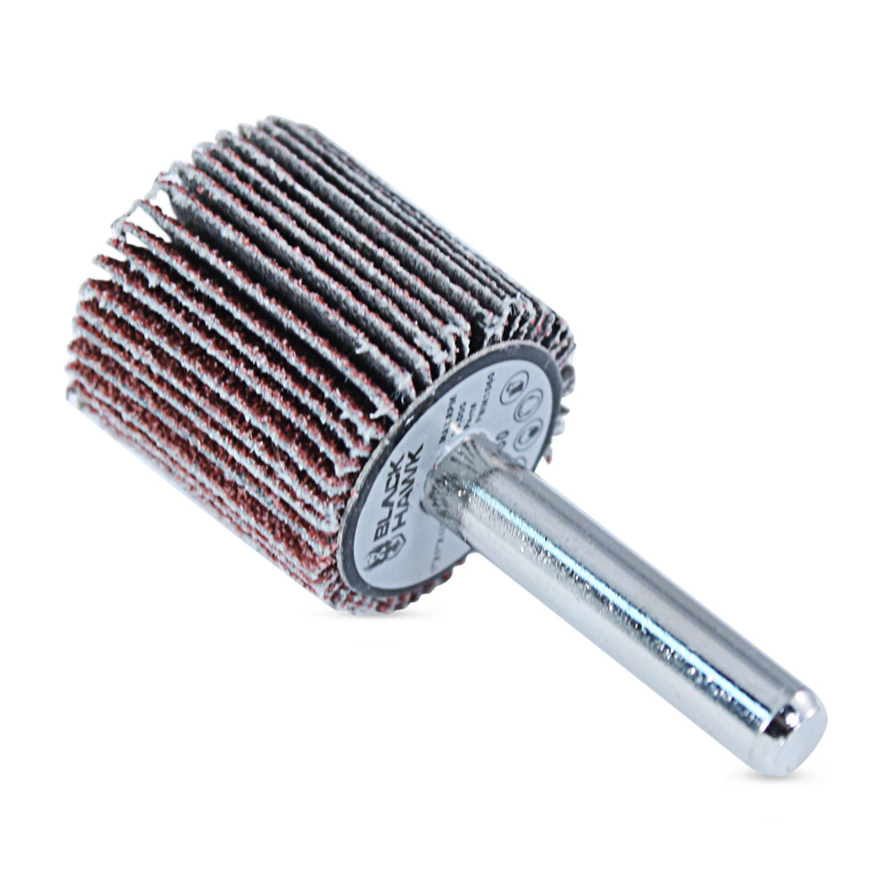 1" x 1" x 1/4" Shank Mounted Flap Wheels - A/O 40 Grit Sanding Wheel - 10 Pack