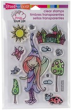STAMPENDOUS PINK YOUR LIFE CLEAR STAMPS WHISPER WORLD