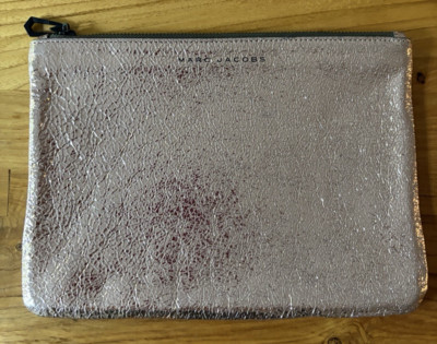 Marc Jacobs Neiman Marcus Target Collab Rose Gold Leather Clutch Evening Bag