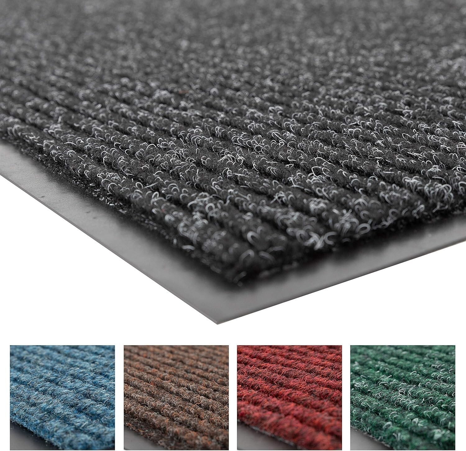 Notrax 109 Brush Step Carpeted Entrance Mat for Home or Office, 3' X 6' Charcoal